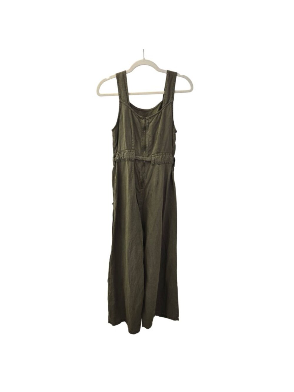 Nicole Miller Linen & Viscose Blend Sleeveless Wide Leg Jumpsuit Size 6 - Picture 2 of 7